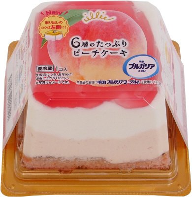 ６層のたっぷりピーチケーキ