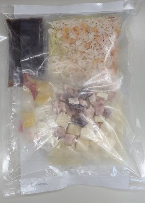 レンジで海鮮まぜそば（サクラエビ入り）