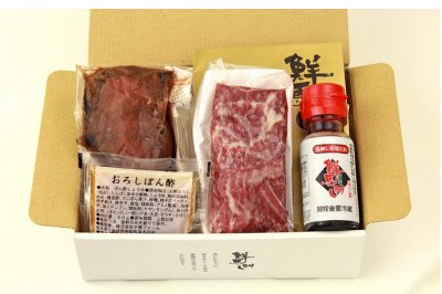 熊本・「千興ファーム」鮮馬刺し　赤身・タタキセット