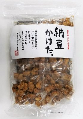 納豆かけた。揚げおかき