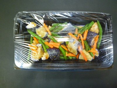 レンジ調理　チキンと茄子のオイスター中華和え