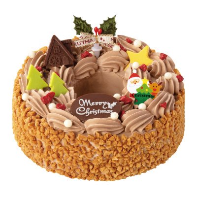 ＴＢ０４クリスマスリースのチョコケーキ