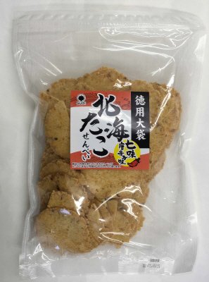 徳用大袋北海たこせんべい七味唐辛子味