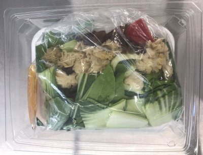 有機チンゲン菜とはなびら茸の彩り炒め（産直豚肉使用）