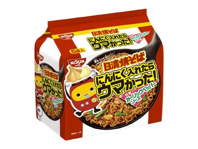 にんにく入れたらウマかった！　日清焼そば　ガーリックペッパーソース　５食パック