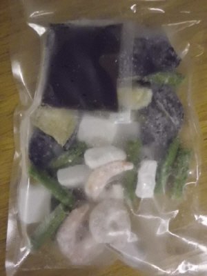 なすとアスパラガスと海鮮の照り焼き炒めセット