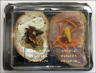ブルーチーズディップとハムのサンド