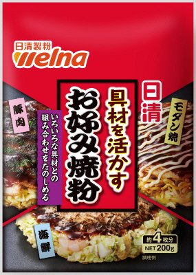 日清　具材を活かすお好み焼粉　２００ｇ
