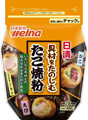 日清　具材をたのしむたこ焼粉　４００ｇ