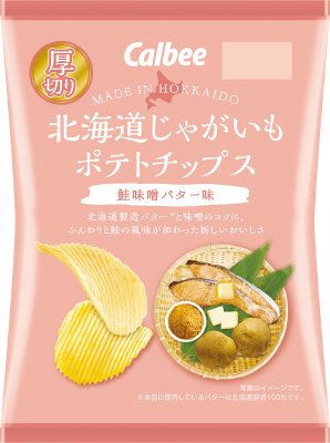 北海道じゃがいもポテトチップス鮭味噌バター味