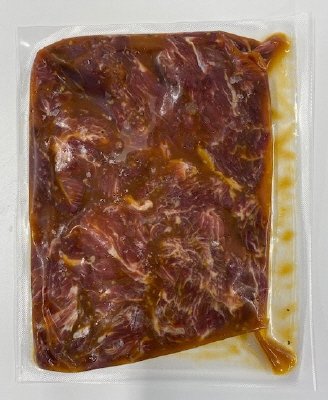 トップバリュ国産黒毛和牛味付焼肉用　ネックひも（かたロース）
