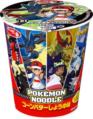サッポロ一番　タテ型ポケモンヌードル　コーンバターしょうゆ味