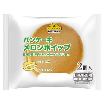 パンケーキ　メロンホイップ