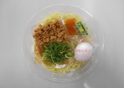 MS冷し担々まぜそば　大豆を使ったピリ辛炒め