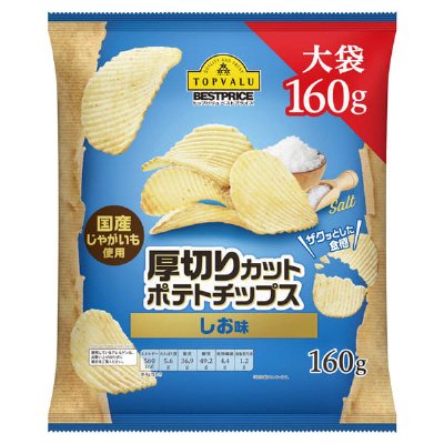 厚切りカットポテトチップスしお味（北海道産）