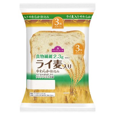 やわらか仕込みライ麦入り食パン　3枚