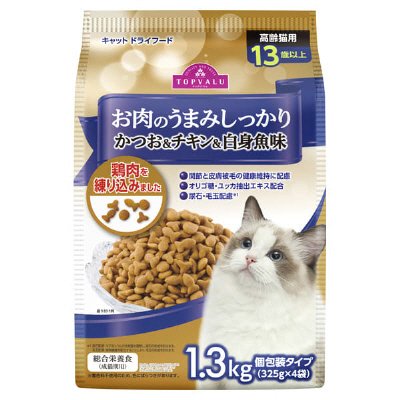 キャットフード　13歳以上高齢 かつお・チキン・白身魚味