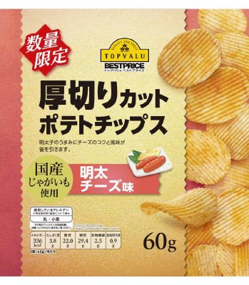 厚切りカットポテトチップス明太チーズ味