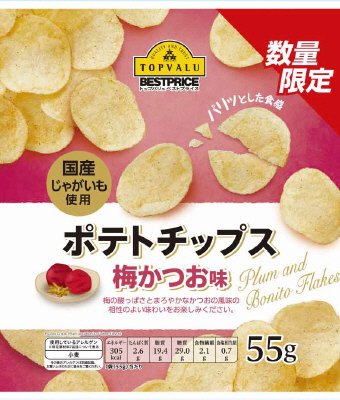 ポテトチップス梅かつお味