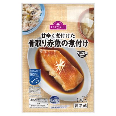 甘辛く煮付けた骨取り赤魚の煮付け