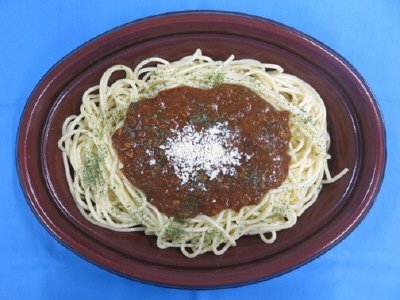 肉の旨味のミートソースパスタ