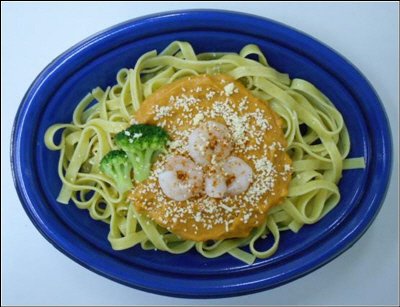 海老トマトクリームパスタ