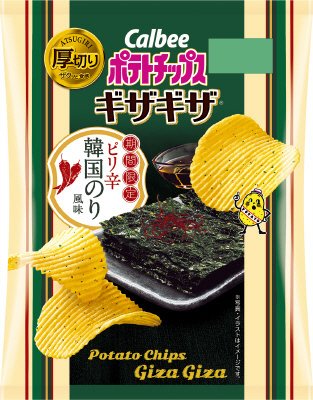 ポテトチップスギザギザピリ辛韓国のり風味