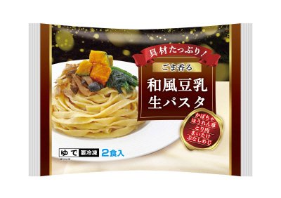 具材たっぷり！ごま香る和風豆乳生パスタ