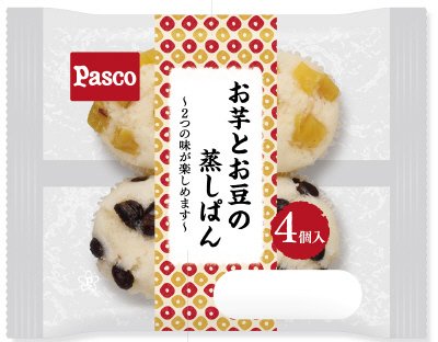 お芋とお豆の蒸しぱん　４個入