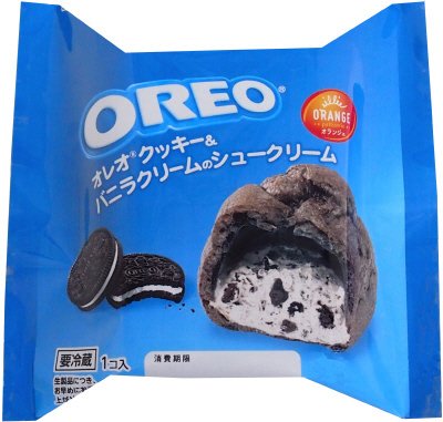 オレオクッキー＆バニラクリームのシュークリーム