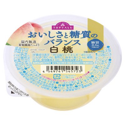 おいしさと糖質のバランス白桃