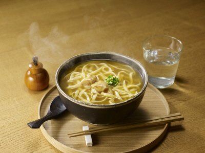 和風だしが香る鶏南蛮カレーうどん