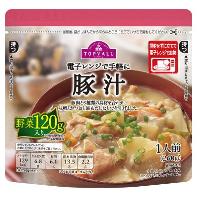 電子レンジで手軽に豚汁