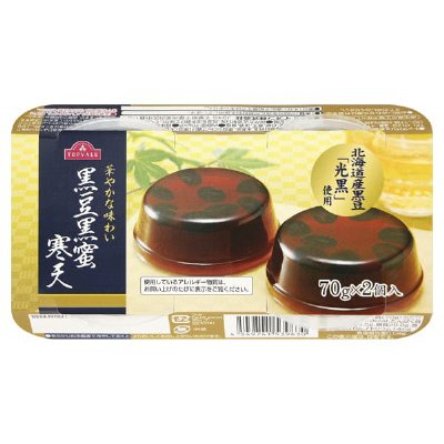 北海道産黒豆「光黒」使用　黒豆黒蜜寒天