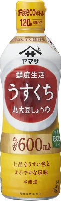 ヤマサ鮮度生活　うすくち丸大豆しょうゆ 600ml鮮度ボトル