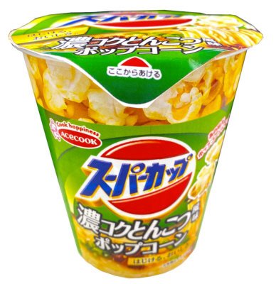 エースコックスーパーカップ濃コクとんこつ風ポップコーン