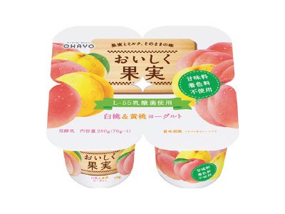 おいしく果実白桃＆黄桃ヨーグルト