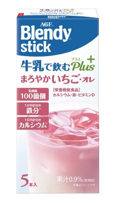 「ブレンディ」スティック　牛乳で飲むプラス　いちご・オレ　５本