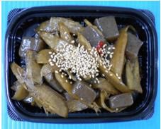 和田ごぼうとこんにゃくの甘辛炒め