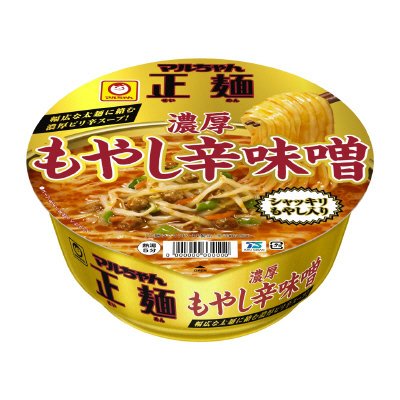 マルちゃん正麺　カップ　濃厚もやし辛味噌