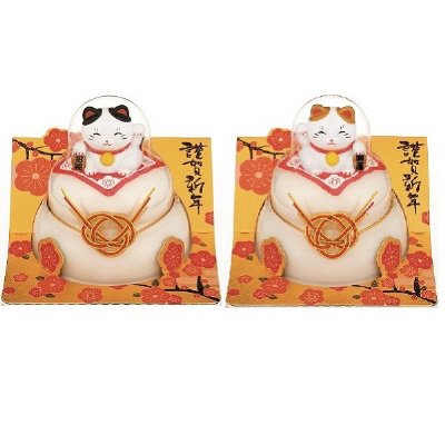 お鏡餅　福招き　招き猫