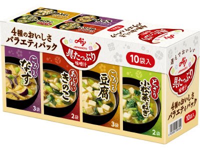 「具たっぷり味噌汁」４種のおいしさ　バラエティパック　１０袋入箱