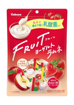 FRUITヨーグルトラムネ　苺＆りんご