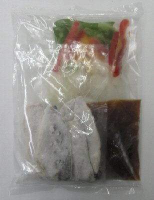 彩り野菜とあじの甘酢あんかけ