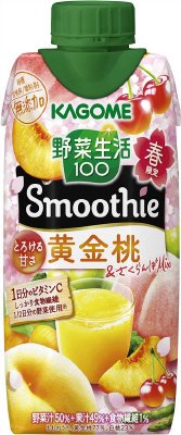 野菜生活１００Ｓｍｏｏｔｈｉｅ黄金桃＆さくらんぼＭｉｘ