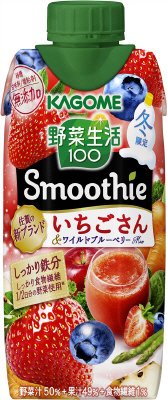 野菜生活１００Ｓｍｏｏｔｈｉｅいちごさん＆ワイルドブルーベリーＭｉｘ