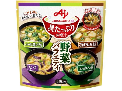 「具たっぷり味噌汁」野菜バラエティ　４袋入パウチ