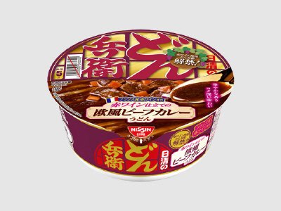 日清のどん兵衛　赤ワイン仕立ての欧風ビーフカレーうどん