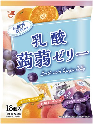 １８個乳酸蒟蒻ゼリー　みかん＆白桃＆ぶどう