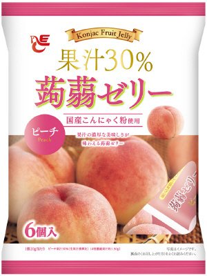６個果汁３０％蒟蒻ゼリー　ピーチ